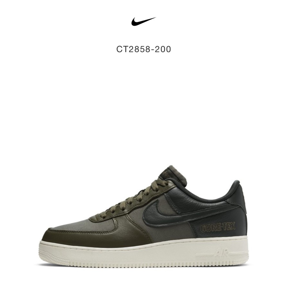 Size 9.5 (US) Air Force 1 Lows Gore-Tex (Medium Olive). 2858-200